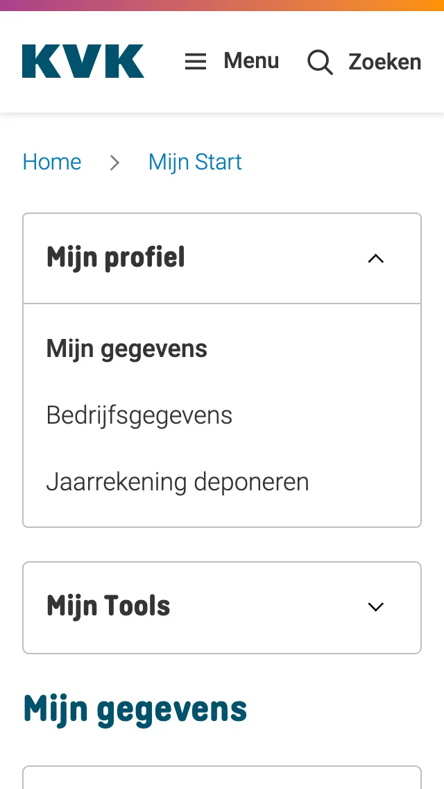 Overzicht mobiel