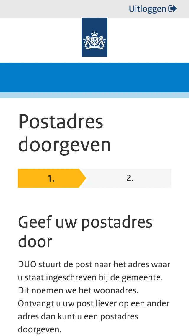 Edit address mobile